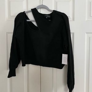 Eloquii Cut Out Crop Sweater